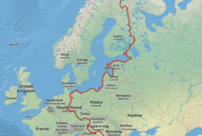 EuroVelo 13 Map